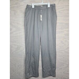 Max Studio Women's SZ L Trouser Dress Pants Stretch Pockets Gray New Career Wear